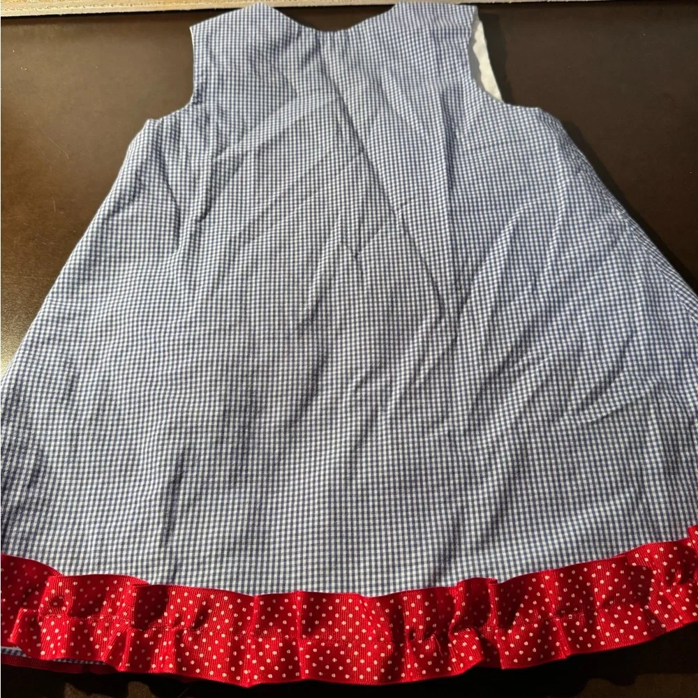 My Daddy My Soldier My Hero Blue Gingham Ruffle Dress Patriotic Military